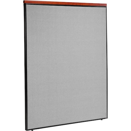 Interion By Global Industrial Interion Deluxe Office Partition Panel, 60-1/4inW x 73-1/2inH, Gray 277533GY